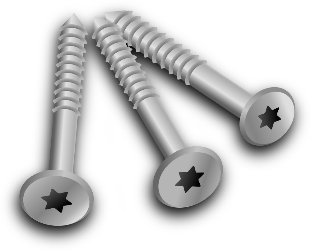 OnlineLabels Clip Art - 3 Screws